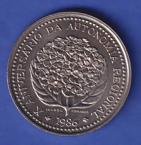 Portugal Azoren Kursmünze 100 Escudos - 1986