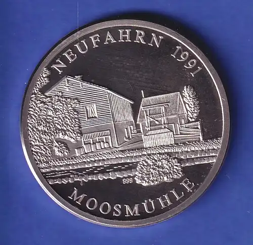 Silbermedaille Neufahrn - Moosmühle - Rebhuhn 1991  PP