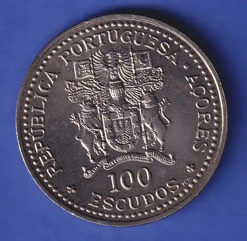 Portugal Azoren Kursmünze 100 Escudos 1986
