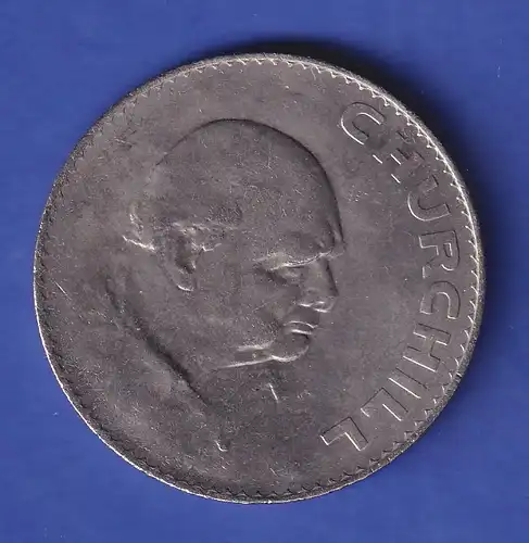 Großbritannien Kursmünze 5 Shilling Sir Winston Churchill 1965