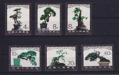 VR China 1981 Bonsai-Pflanzen Mi.-Nr. 1676-81 ** PR China T.61 Set MNH