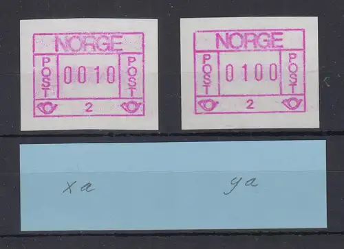 Norwegen / Norge Frama-ATM 1978 Aut.-Nr. 2 dunkles / helles Papier **