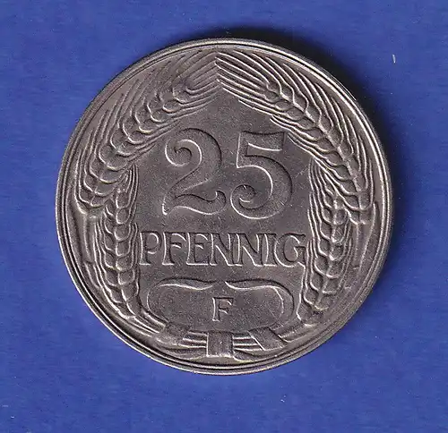 Deutsches Reich Kursmünze 25 Pfennig 1912 F vz