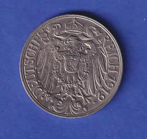 Deutsches Reich Kursmünze 25 Pfennig 1912 F vz