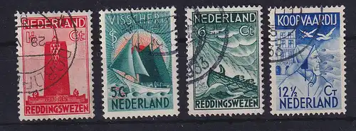 Niederlande 1933 Seemannshilfe Mi.-Nr. 262-65 Satz 4 Werte kpl.  O