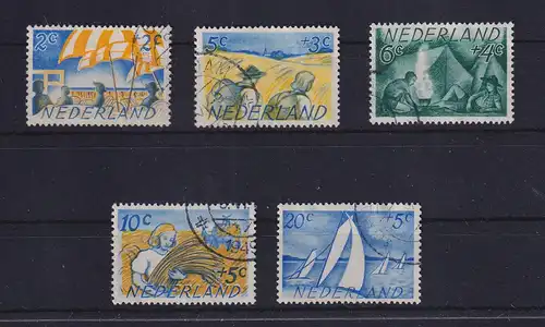 Niederlande 1948 Sommermarken Mi.-Nr. 516-20 Satz kpl. O