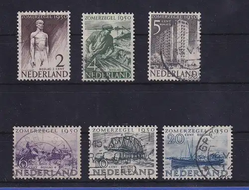 Niederlande 1950 Sommermarken Mi.-Nr. 552-557 Satz kpl. O