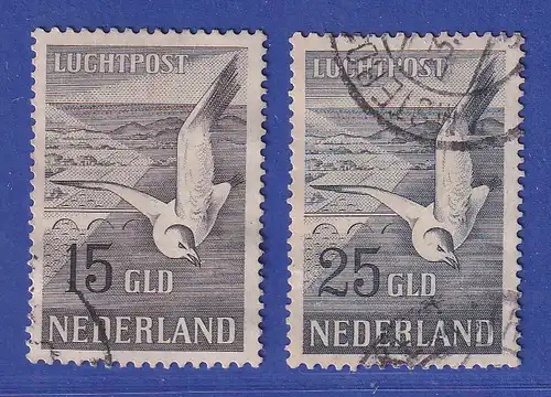 Niederlande 1951 Flugpostmarken Silbermöwe 15 / 25 G Mi.-Nr. 580-81 Satz kpl. O