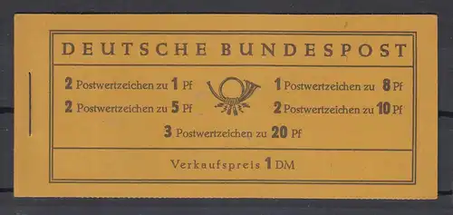 Bund Heuss Markenheftchen MH Mi.-Nr. 4 X v  **