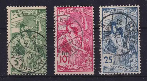 Schweiz 1900 Weltpostverein Mi.-Nr. 71-73 II gestempelt Satz 3 Werte