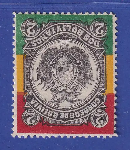 Bolivien 1897 Höchstwert 2B Wappen Mi.-Nr. 52 ungebraucht *