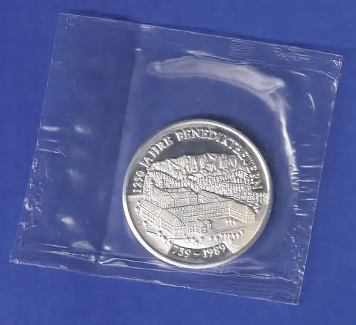 Silber-Medaille 1250 Jahre Benediktbeuern 1989