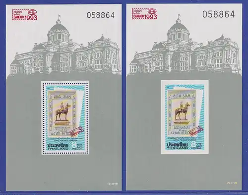 Thailand 1991 BANGKOK '93 König Chulalongkorn Mi.-Nr. Blocks 35 A und B ** / MNH