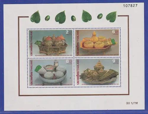 Thailand 1994 Betelnuss-Sets Mi.-Nr. Block 60 postfrisch ** / MNH