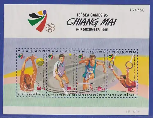 Thailand 1994 Südasien-Spiele '95 Chiang Mai Mi.-Nr. Block 62 ** / MNH