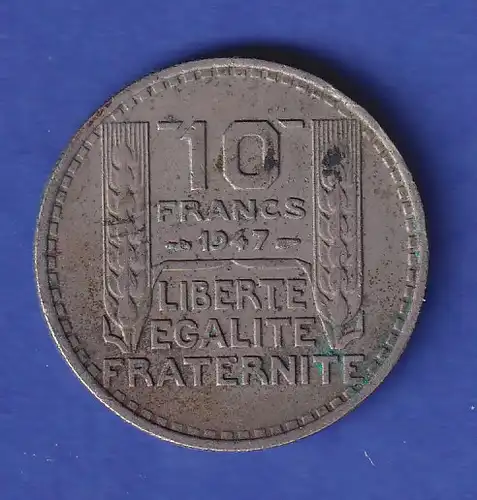 Frankreich Kursmünze 10 Francs 1947