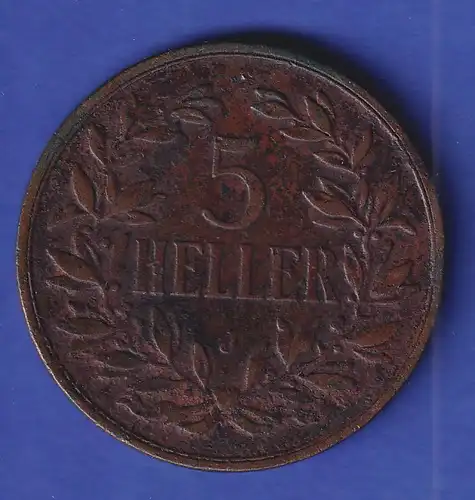 Deutsch-Ostafrika Kursmünze 5 HELLER 1914 J s-ss