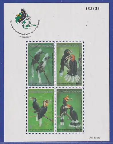 Thailand 1996 Nashornvögel Mi.-Nr. Block 74 postfrisch ** / MNH