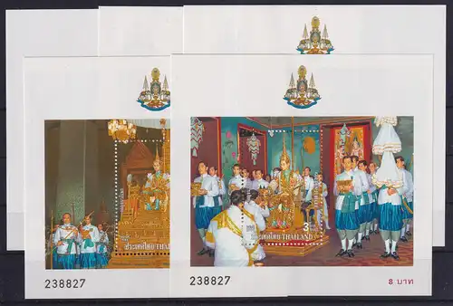 Thailand 1996 Thronjubiläum Mi.-Nr. Blocks 79-83 ** / MNH