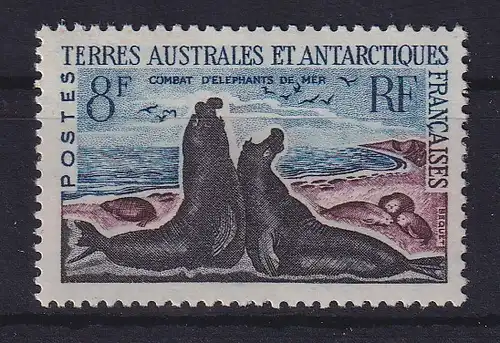 Französische Antarktis 1962 Flugpostmarke Pinguine Mi.-Nr. 26 postfrisch ** 