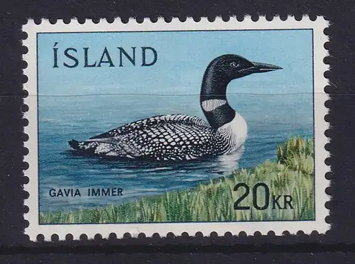 Island 1967  Einheimische Tiere - Eistaucher Mi.-Nr. 408 postfrisch **