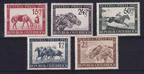 Österreich 1946 Austria-Preis Pferde Mi.-Nr. 785-789 postfrisch **