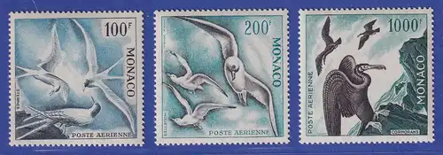 Monaco 1955 Mediterrane Seevögel  Mi.-Nr. 502, 503, 505 B kpl. Satz **