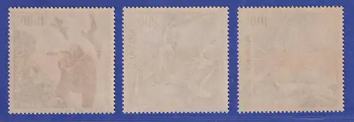 Monaco 1955 Mediterrane Seevögel  Mi.-Nr. 502, 503, 505 B kpl. Satz **