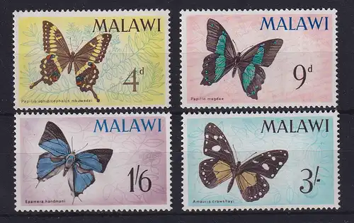 Malawi 1966 Schmetterlinge Mi.-Nr. 37-40 postfrisch **