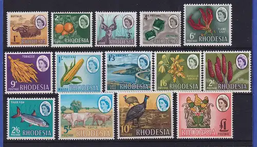 Rhodesien 1966 Pflanzen und Tiere Mi.-Nr. 24-37 postfrisch **