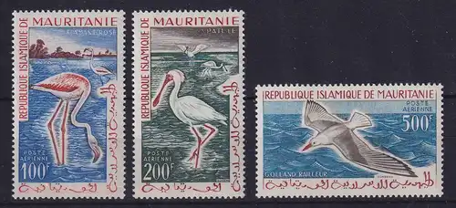 Mauretanien 1961 Flugpostmarken Wasservögel Mi.-Nr. 178-180 postfrisch **