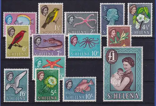 St. Helena 1961 Pflanzen und Tiere, Queen Elisabeth II. Mi.-Nr. 146-159 **