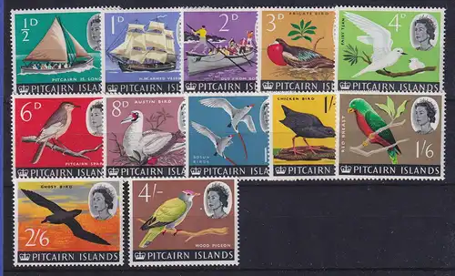 Pitcairn Islands 1964 Bounty, einheimische Vögel Mi.-Nr. 39-50 (51 fehlt) **