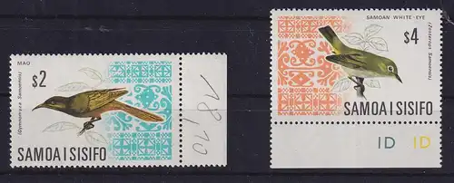 Samoa I Sisifo 1969 Einheimische Vögel Mi.-Nr. 199-200 postfrisch **