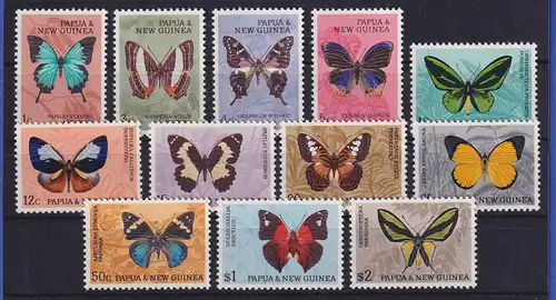 Papua Neuguinea 1966 Schmetterlinge Mi.-Nr. 83-94 postfrisch **