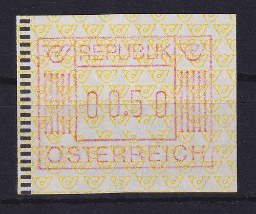 Österreich FRAMA-ATM Nr. 1 Posthorn-Unterdruck teilweise fehlend 