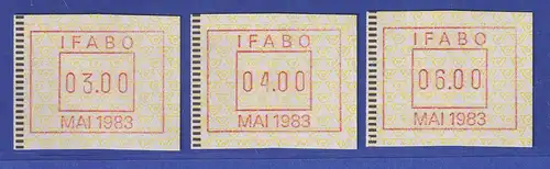 Österreich FRAMA-ATM Vorführdruck IFABO MAI 1983 als Satz !!! 3.00-4.00-6.00 ** 