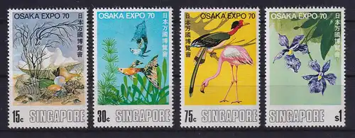 Singapur 1970 Einheimische Pflanzen und Tiere Mi.-Nr. 112-115 postfrisch **