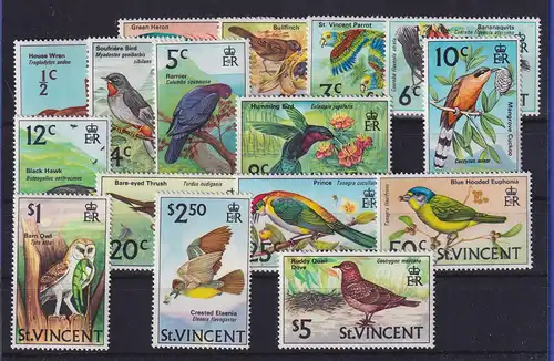 St.Vincent 1970 Mi.-Nr. 258-273 Vögel postfrisch **