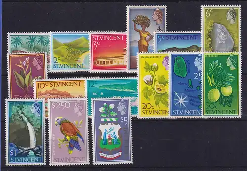 St.Vincent 1965 Landschaften, Pflanzen, Tiere Mi.-Nr. 205-219 postfrisch **