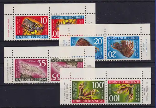 Senegal 1968 Krustentiere Mi.-Nr. 374-377 - 4 Paare postfrisch **