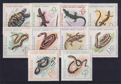 Rumänien 1965 Reptilien Mi.-Nr. 2377-2386 postfrisch **