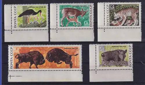 Sowjetunion 1969 Einheimsche Tiere des Waldes Mi.-Nr. 3667-3671 postfrisch **