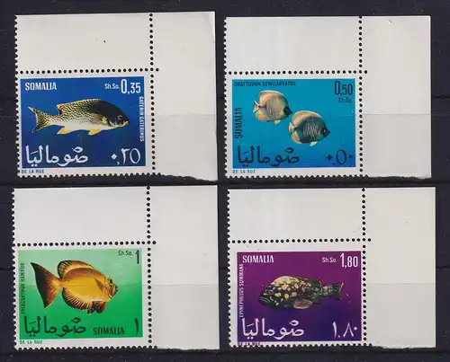 Somalia 1967 Fische Mi.-Nr. 114-117 Eckrandstücke OR postfrisch **