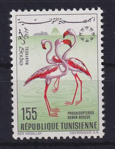 Tunesien 1967 Rosa Flamingos EXPO '67 Mi.-Nr. 674 postfrisch **