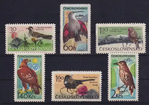 Tschechoslowakei 1965 Einheimische Vögel Mi.-Nr. 1568-1573 postfrisch **
