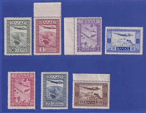 Griechenland 1933 Flugpostmarken Mi.-Nr. 362-368 postfrisch **