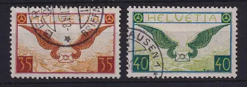 Schweiz 1929 Flugpostmarken Geflügelter Brief Mi.-Nr. 233-234 x gestempelt 