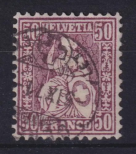 Schweiz 1867 Sitzende Helvetia 50 C  Mi.-Nr. 35 gestempelt