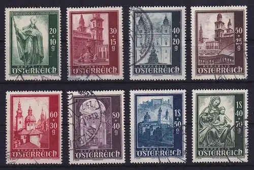 Österreich 1948 Salzburger Dom Mi.-Nr. 885-892 gestempelt